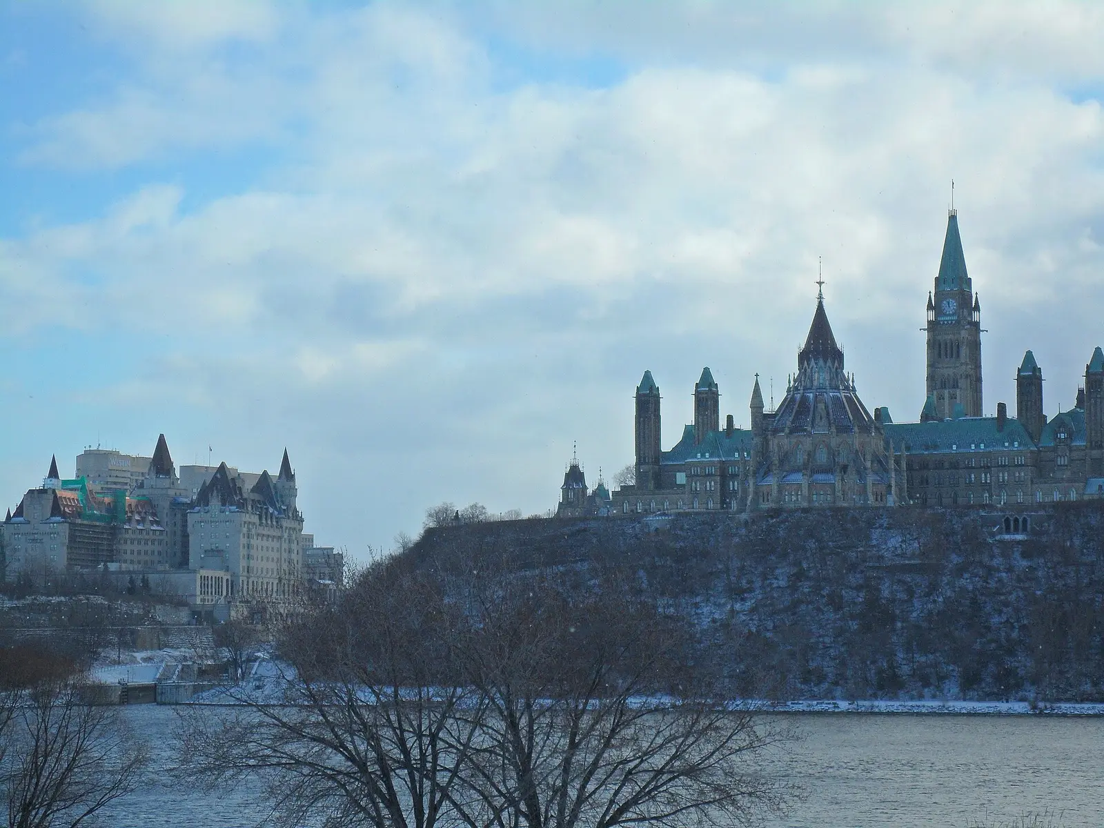 Ottawa’s Parliament Hill, seen from the Gatineau shore